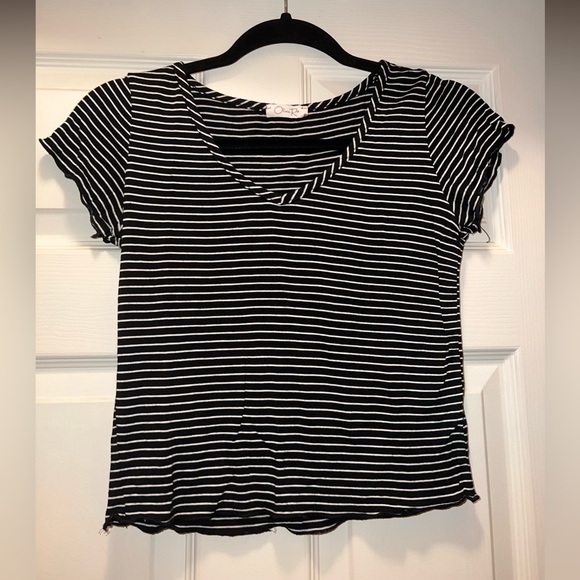 Black and white striped tee - Picture 1 of 3
